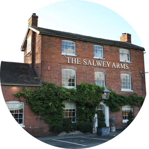exterior of the salwey arms, ludlow